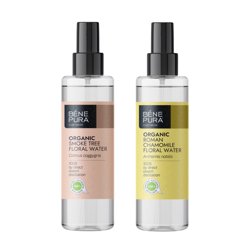 Bio Peruukkipensas Kukkavesi ja Bio Roomalainen Kamomilla Kukkavesi - Tuotevertailu