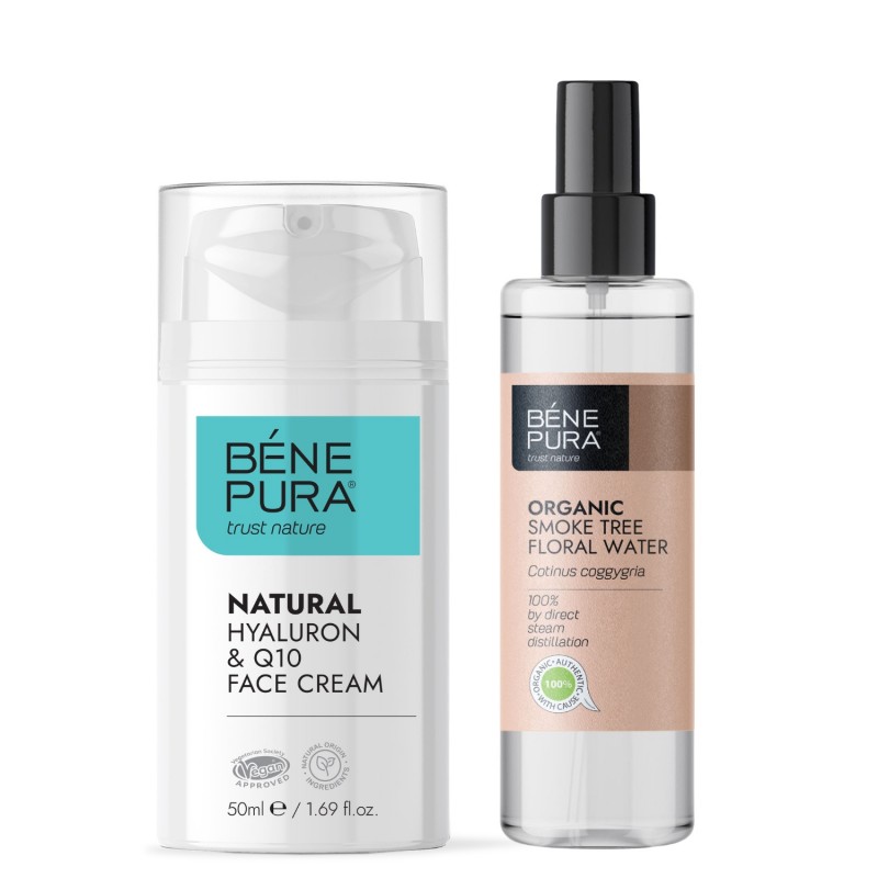 Bio Peruukkipensas Kukkavesi ja Hyaluron & Q10 Kasvovoide - GMC