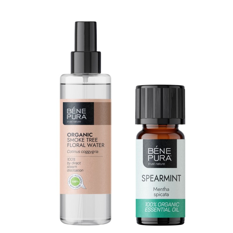 Bio Peruukkipensas Kukkavesi ja Bio Viherminttu Eteerinen öljy - Tuotevertailu