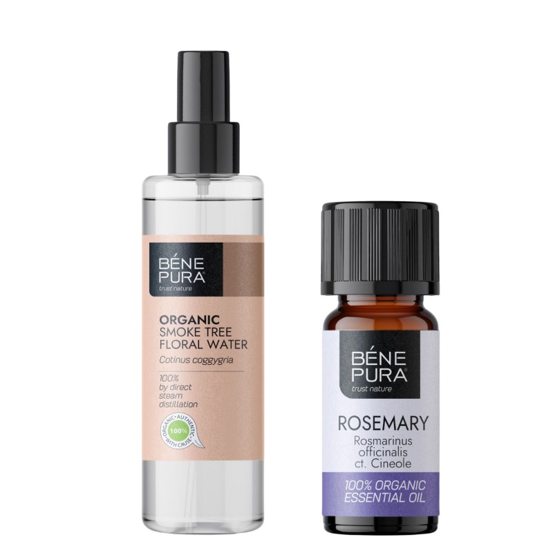 Bio Peruukkipensas Kukkavesi ja Bio Rosmariini Cineoli Eteerinen öljy - Tuotevertailu