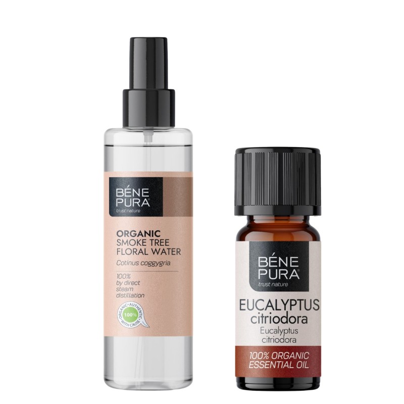 Bio Peruukkipensas Kukkavesi ja Bio Eucalyptus Citriodora Eteerinen öljy - Tuotevertailu