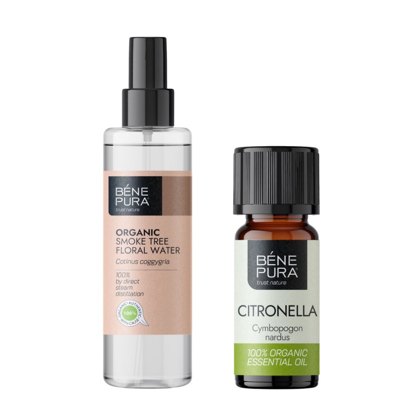 Bio Peruukkipensas Kukkavesi ja Bio Sitronella Eteerinen öljy - GMC