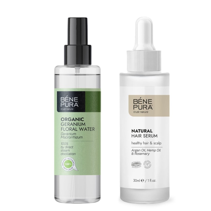 Hiusseerumi ja Bio Geraniumin Kukkavesi - Tuotevertailu