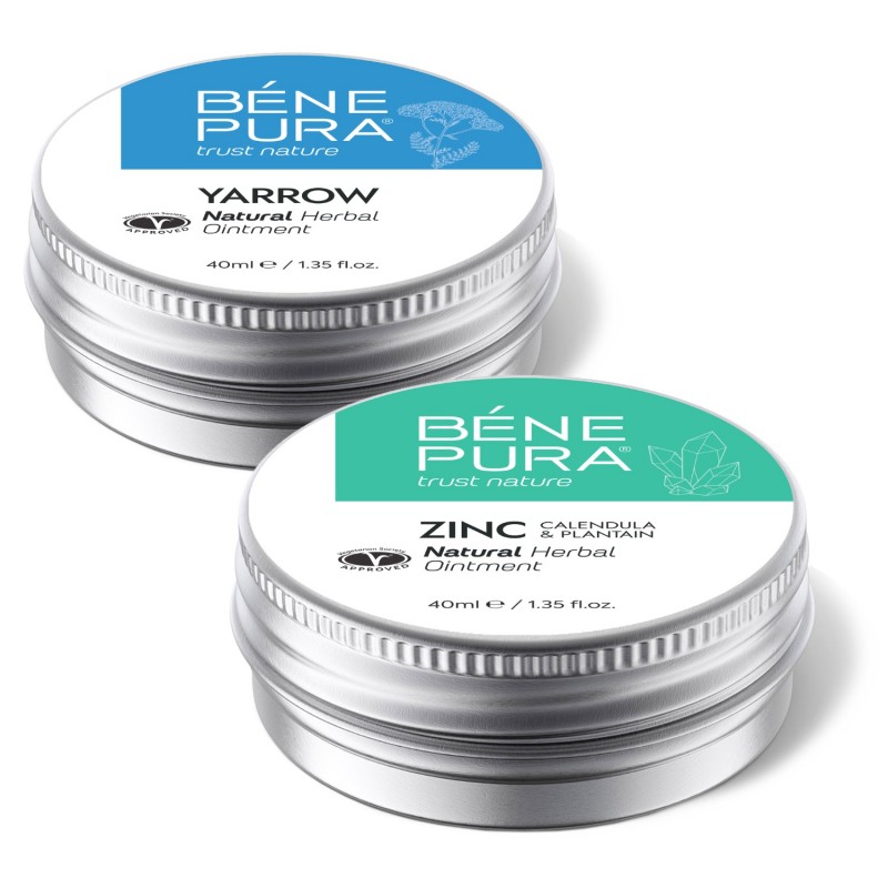 Voide Peräpukamien kanssa Valkoinen Siankärsämö ja Voide Kutinaan kanssa Sinkkioksidi - Tuotevertailu