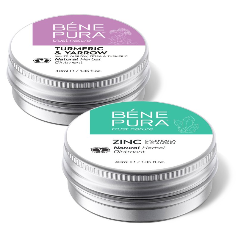 Voide Peräpukamien kanssa Valkoinen Siankärsämö, Siankärsän, Tetran Ja Kurkuman ja Voide Kutinaan kanssa Sinkkioksidi - Tuotevertailu