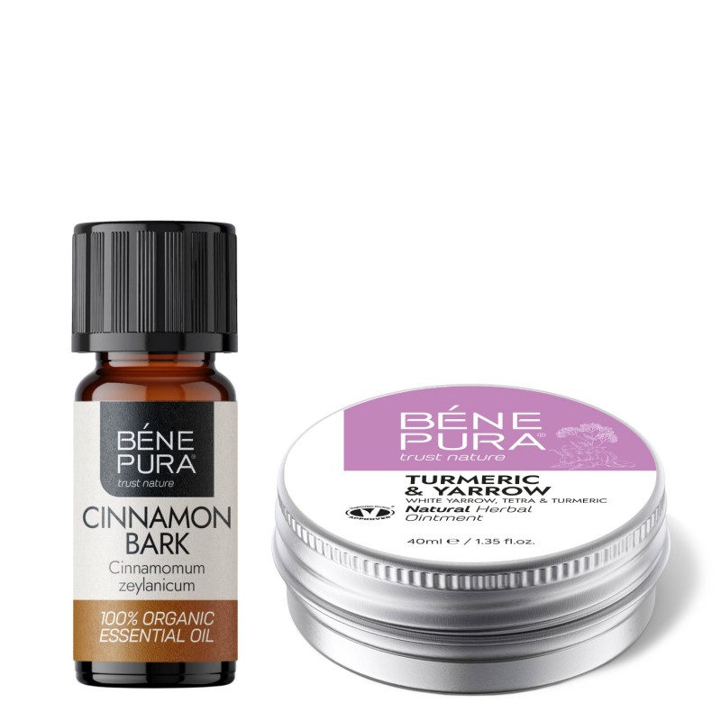 Voide Peräpukamien kanssa Valkoinen Siankärsämö, Siankärsän, Tetran Ja Kurkuman ja Bio Kaneli Eteerinen öljy - GMC