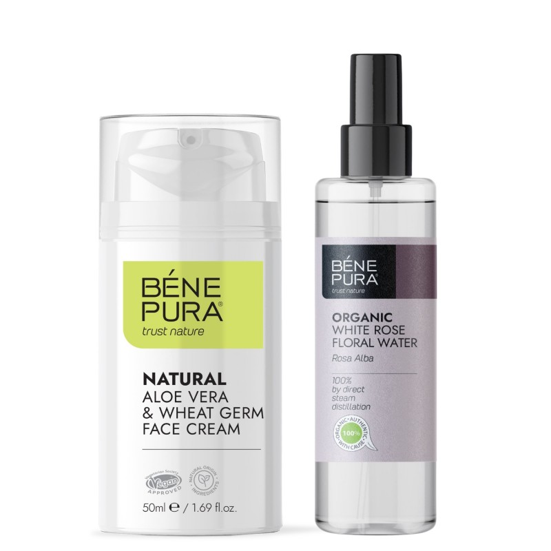 Aloe Vera Kasvovoide ja Bio Rosa Alba Kukkavesi - 