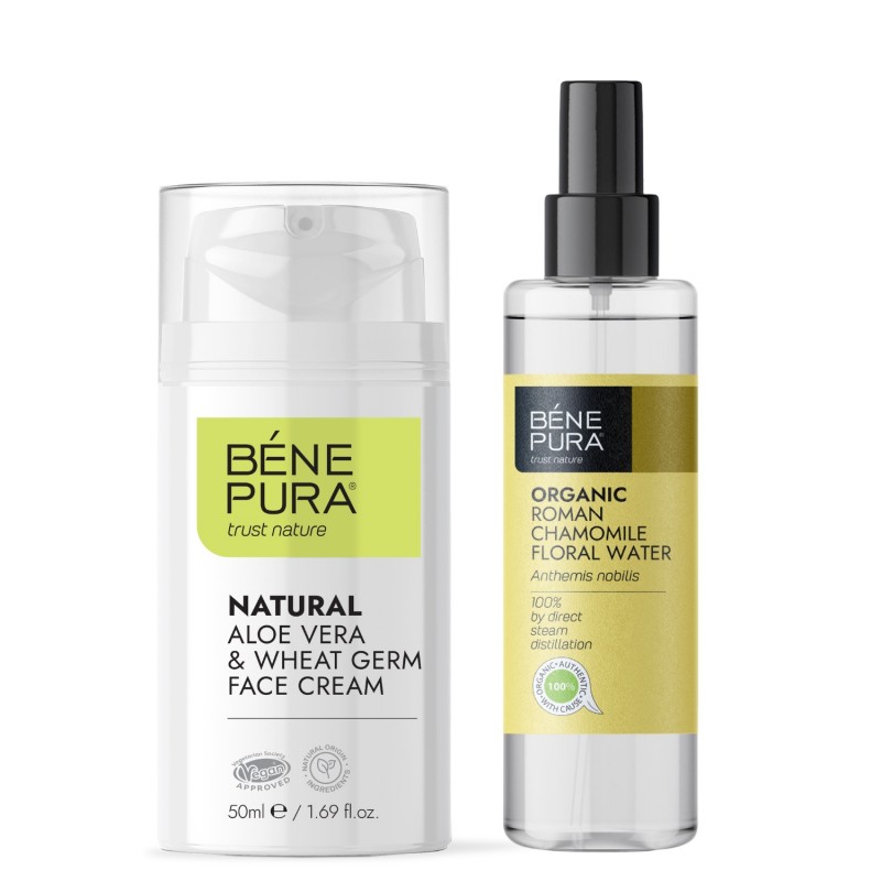 Aloe Vera Kasvovoide ja Bio Roomalainen Kamomilla Kukkavesi - 