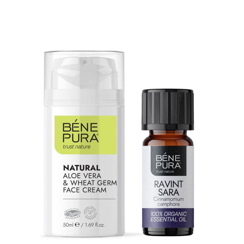 Aloe Vera Kasvovoide ja Bio Ravintsara Eteerinen öljy - 