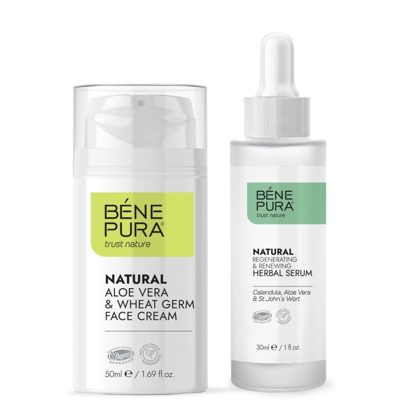 Regeneroiva Kasvoseerumi ja Aloe Vera Kasvovoide - GMC