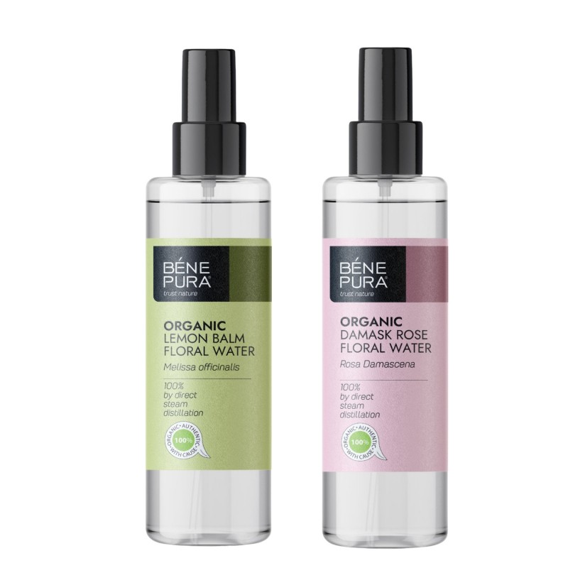 Bio Sitruunamelissa Kukkavesi ja Bio Rosa Damascena Kukkavesi - GMC