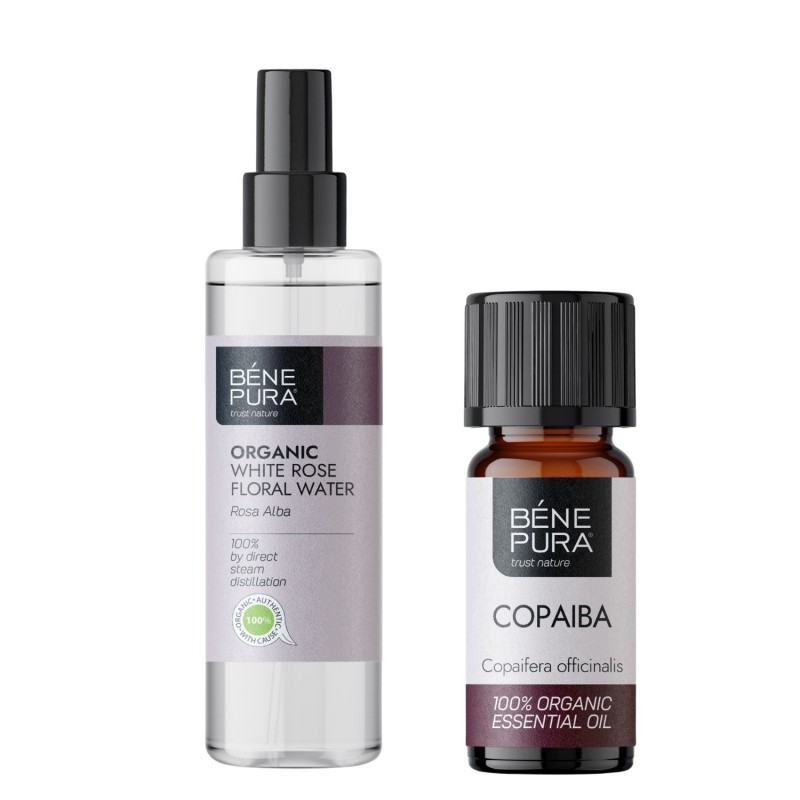 Bio Rosa Alba Kukkavesi ja Bio Copaiba Eteerinen öljy - GMC