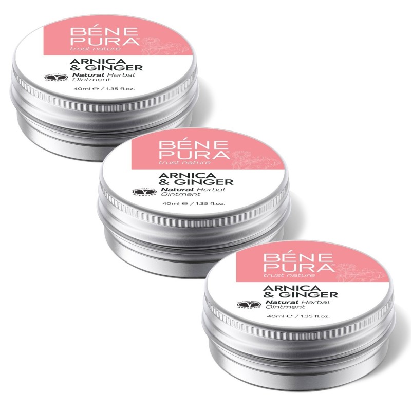 3x Voide Mustelma ja Lihas kanssa Arnica ja Inkivääri - 40ml - Sets