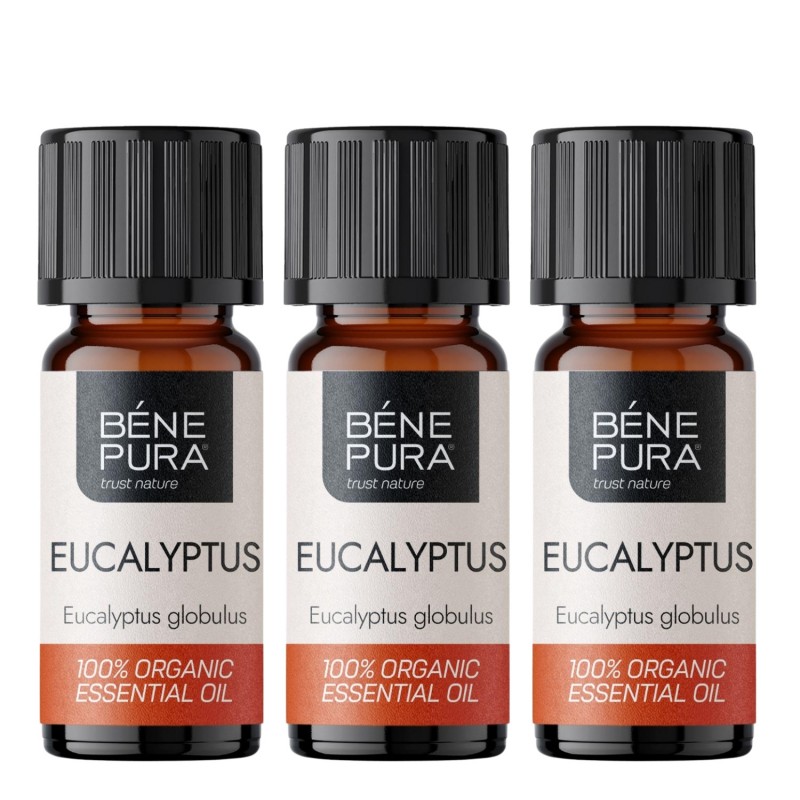 3x Bio Eucalyptus Globulus Eteerinen öljy - 10ml - Eteeriset öljyt