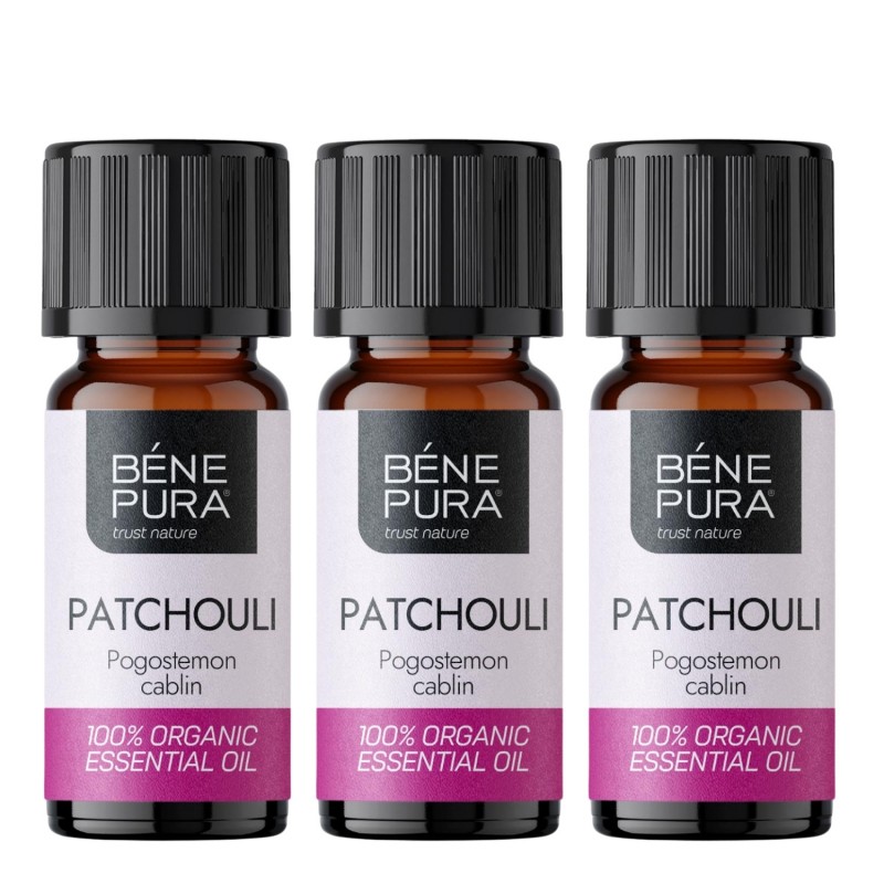 3x Bio Patchouli Eteerinen öljy - 10ml - Eteeriset öljyt