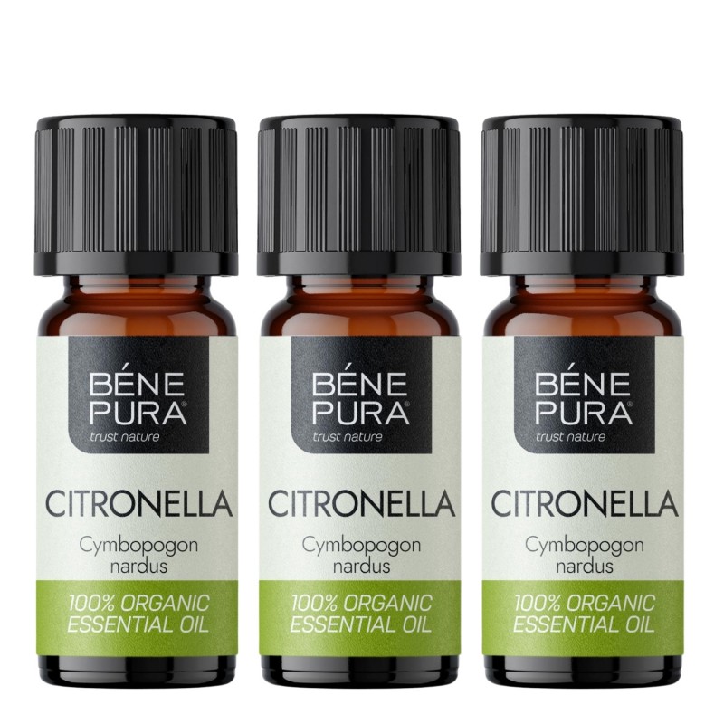 3x Bio Sitronella Eteerinen öljy - 10ml - Eteeriset öljyt