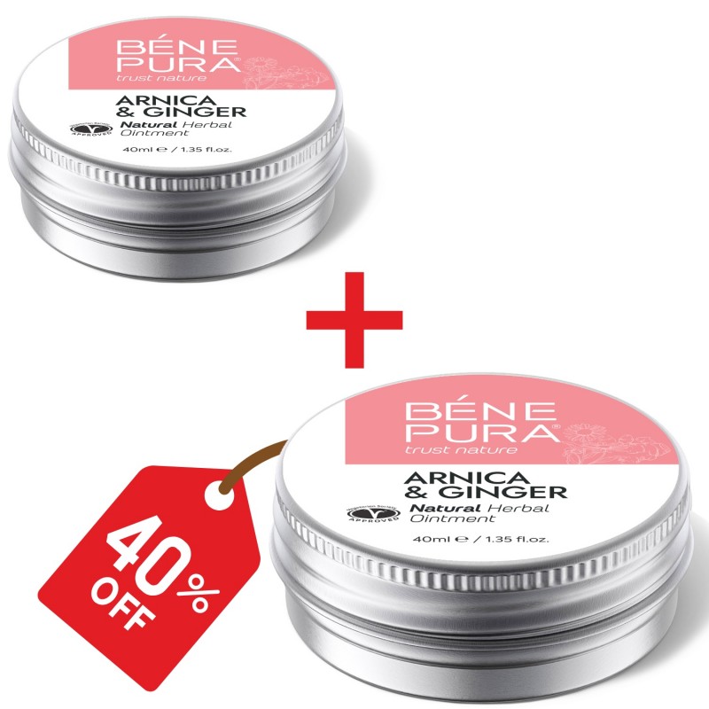 2x Voide Mustelma ja Lihas kanssa Arnica ja Inkivääri - 40ml - Voiteet mustelmille