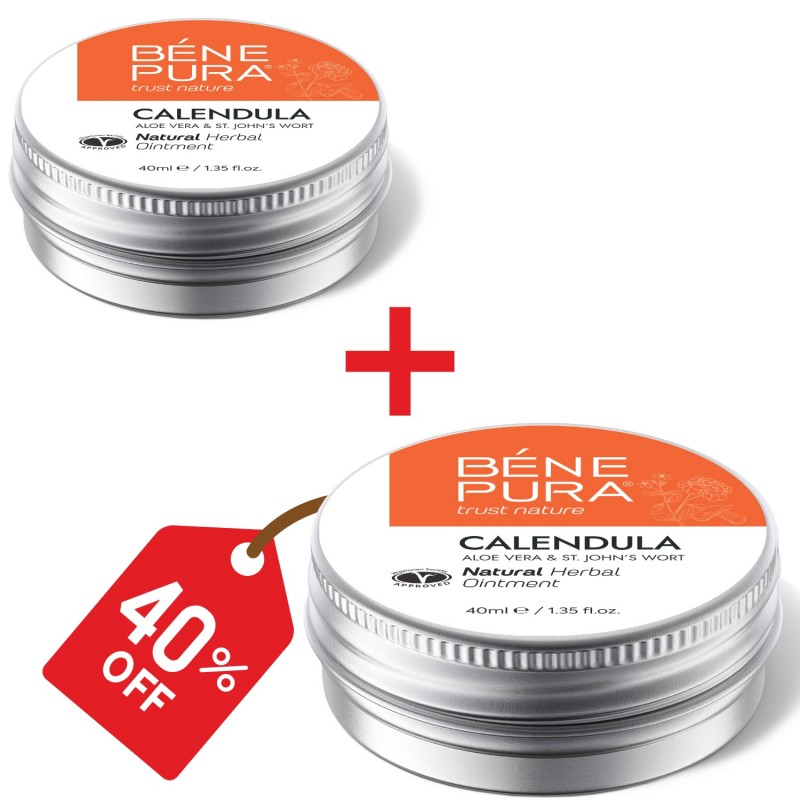 2x Voide Palovamma ja Haava kanssa Kehäkukka, Aloe Vera ja Mäkikuisma - 40ml - 